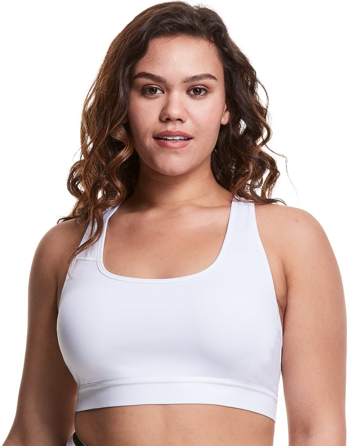 Champion Womens Sports Bra NZ - Plus The Absolute Workout White ( 1052-SDRPL )